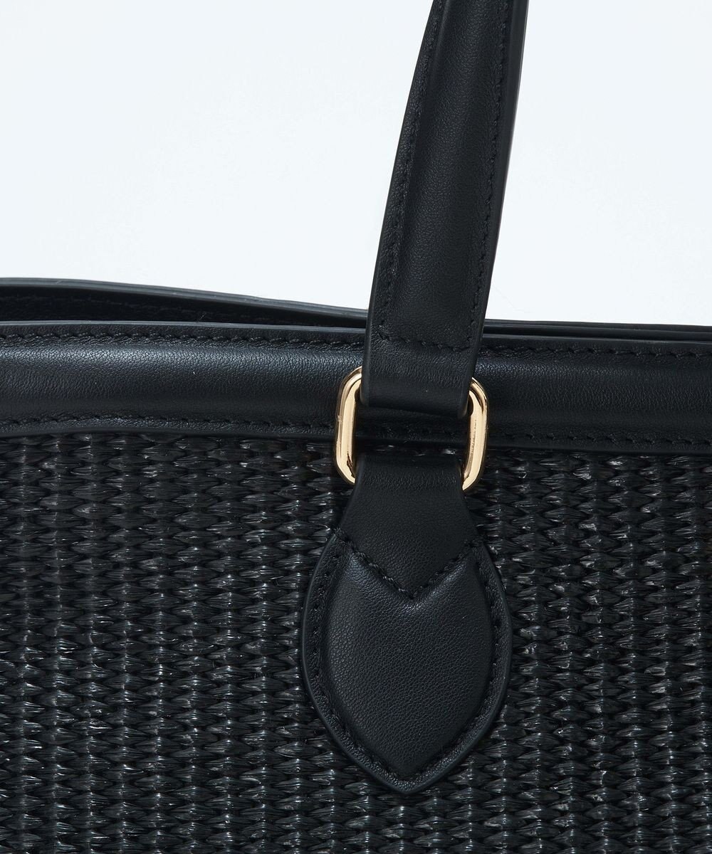 TOPKAPI 【Breath TOPKAPI】サングラスホルダー付き レザーコンビ カゴバッグ M 