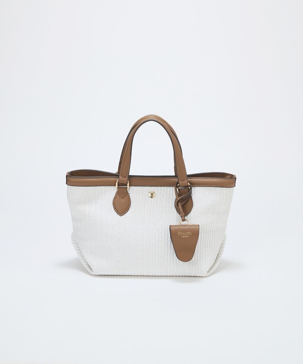 TOPKAPI 【Breath TOPKAPI】サングラスホルダー付き レザーコンビ カゴバッグ M 