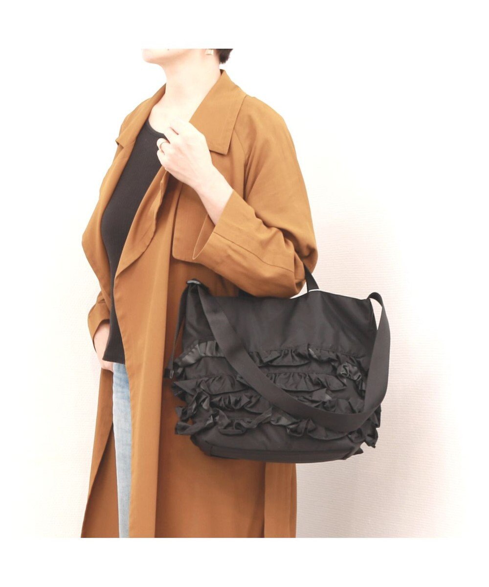 UNBILLION カシュカシュ cachecache / ナイロンフリル2wayトートバッグ 