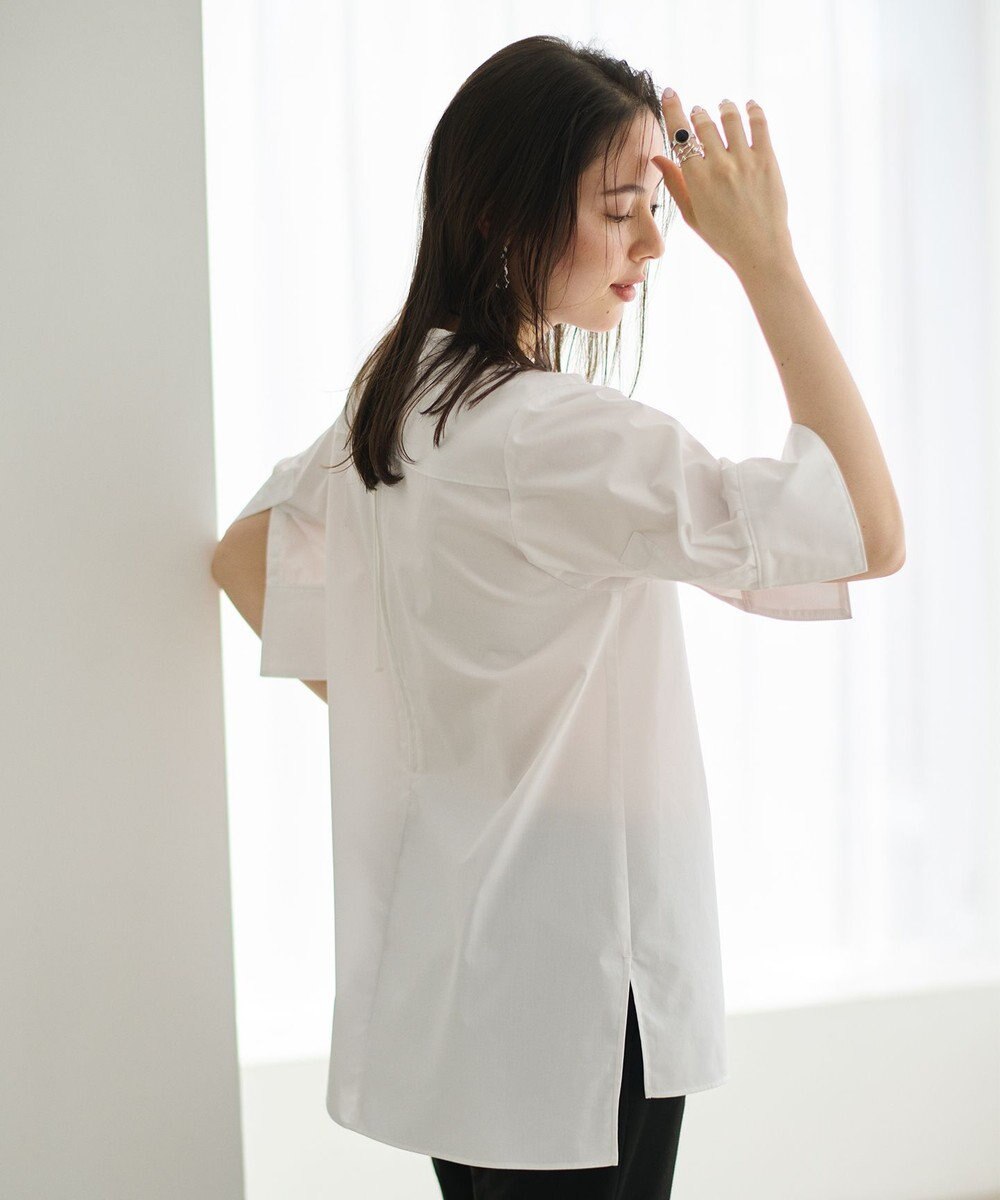 #Newans 【ANSWER for アクセサリーLOVER】ビッグカフスクルーネックブラウス 