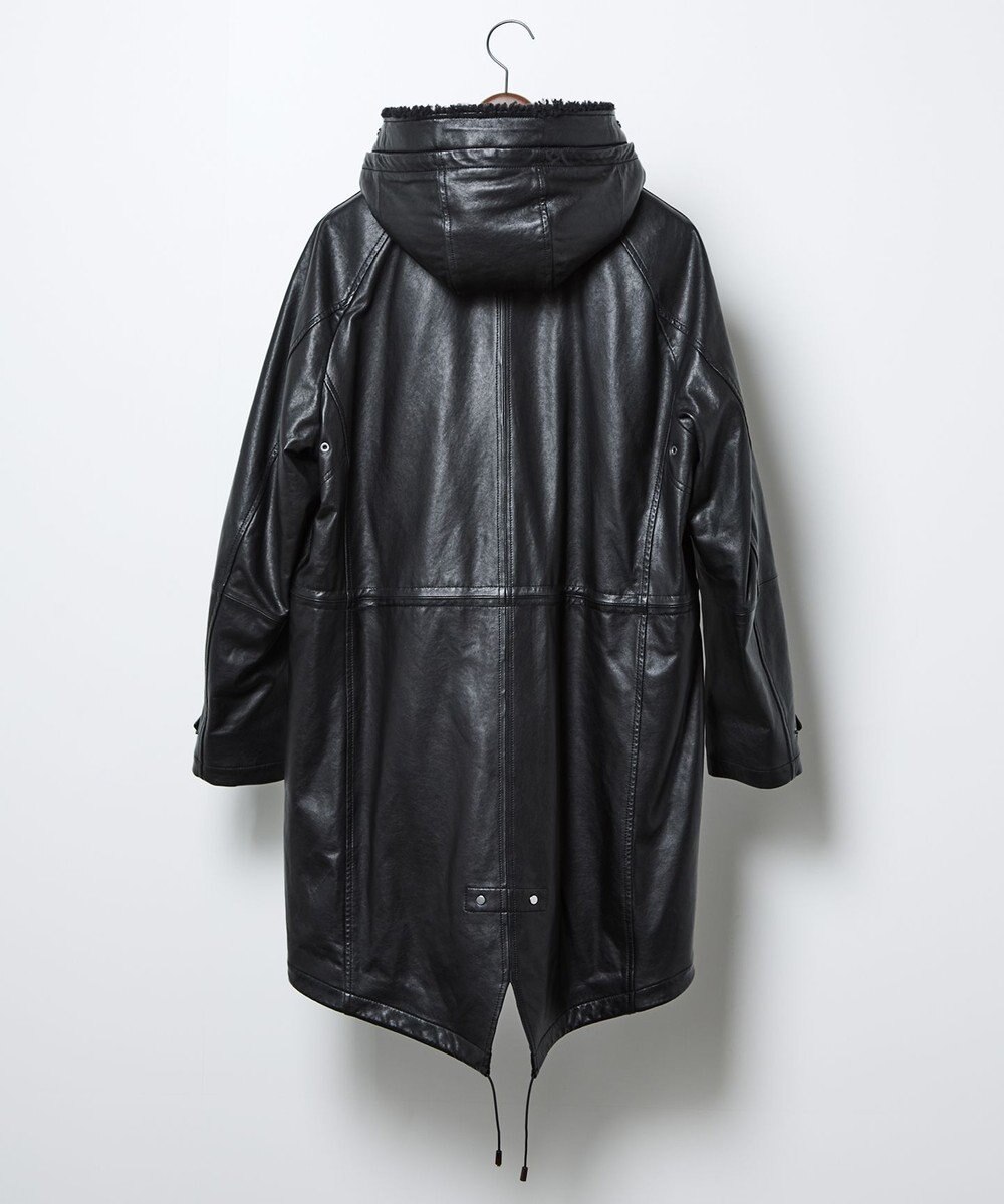 JOSEPH ABBOUD ベジタブルラムスキンレザーコート 