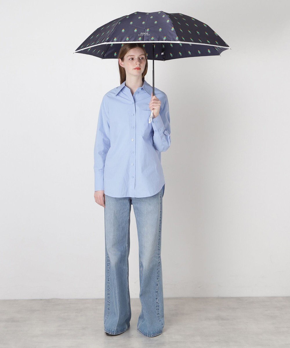 MOONBAT POLO RALPH LAUREN 折りたたみ傘 FLAG BEAR ツイル 