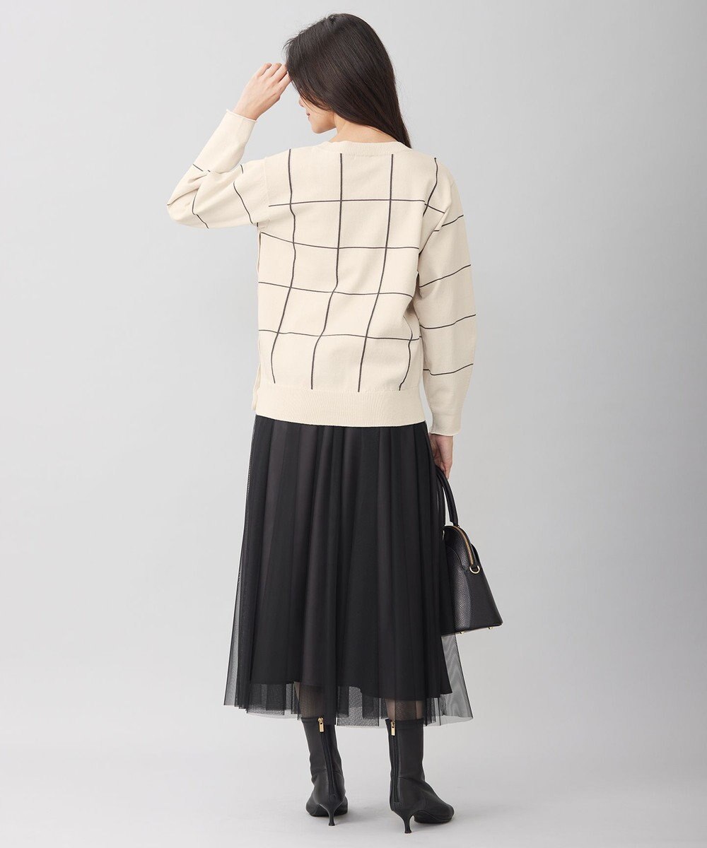 自由区 【WEB限定カラーあり・洗える】コットンナイロンミドルゲージ ニット 