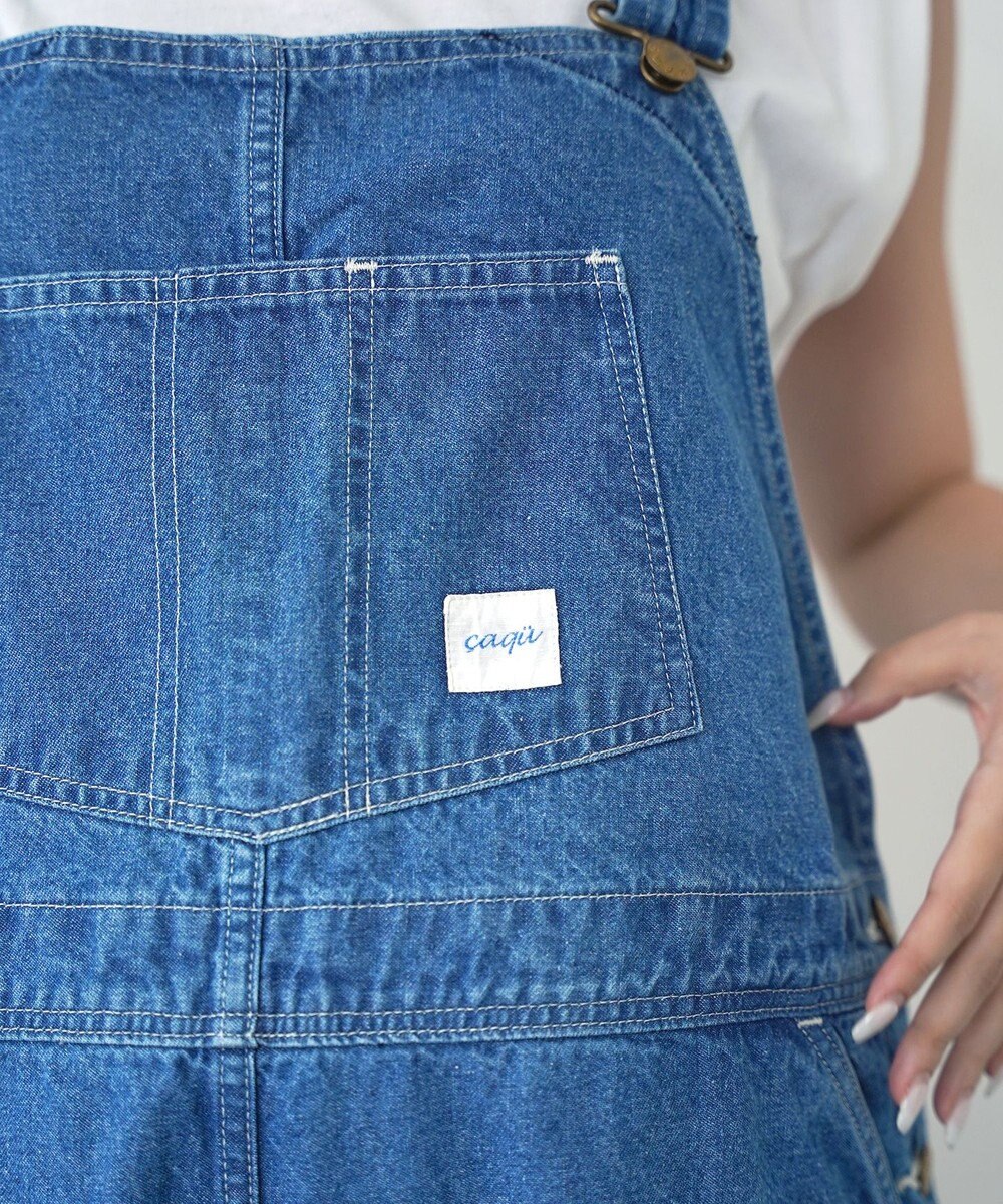 caqu デニムオーバーオール 