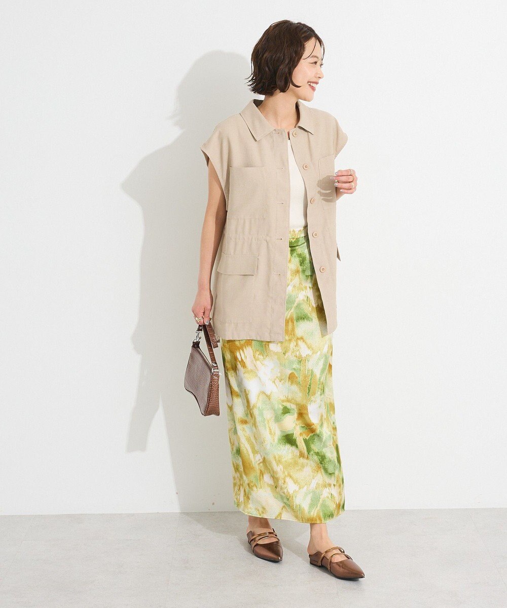 CRAFT STANDARD BOUTIQUE ゴムサテンスカート 