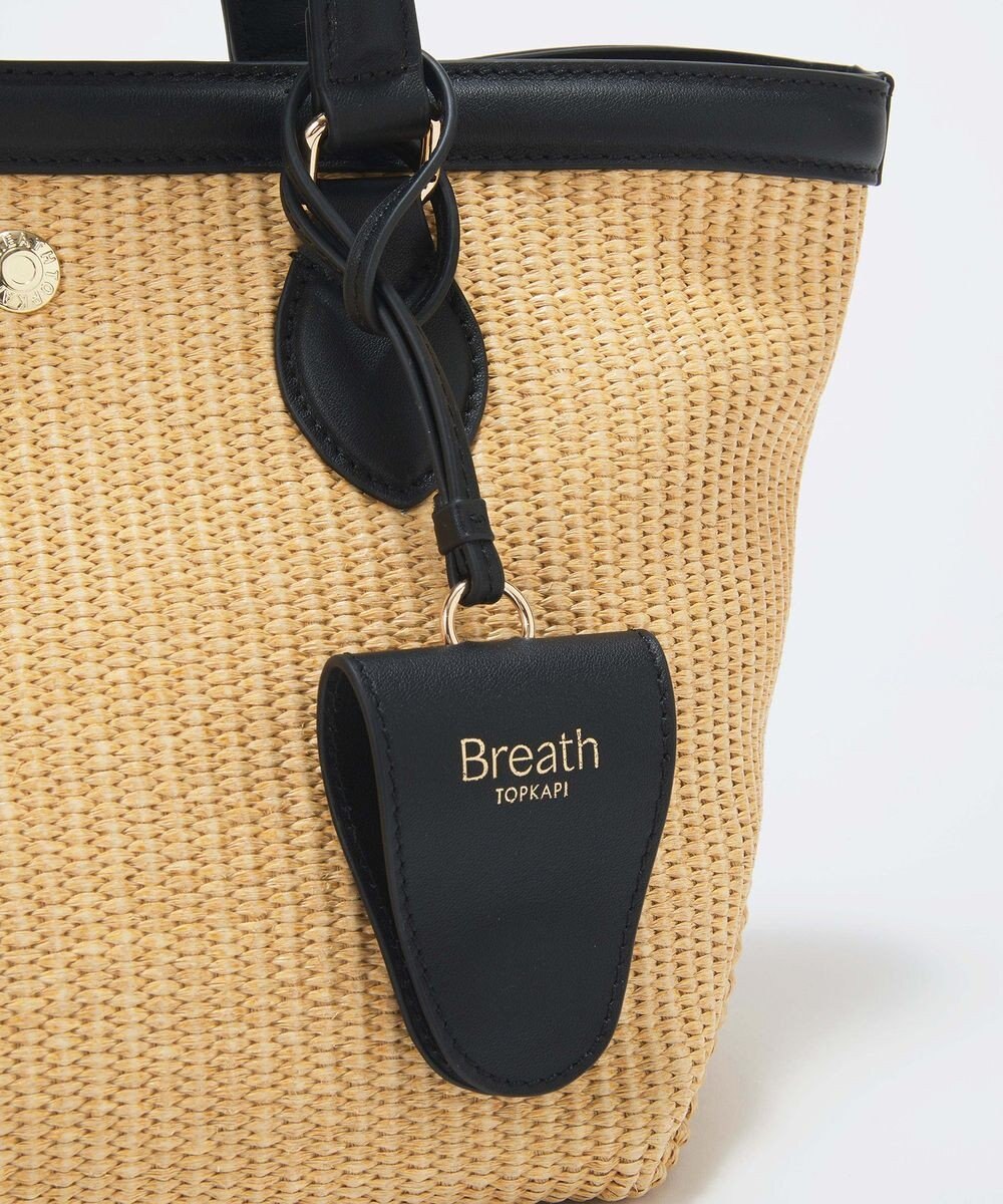 TOPKAPI 【Breath TOPKAPI】サングラスホルダー付き レザーコンビ カゴバッグ M 
