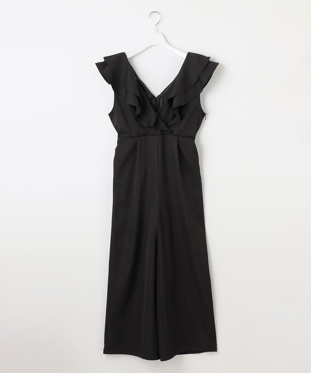 Feroux フリルデザイン サロペット パンツ 