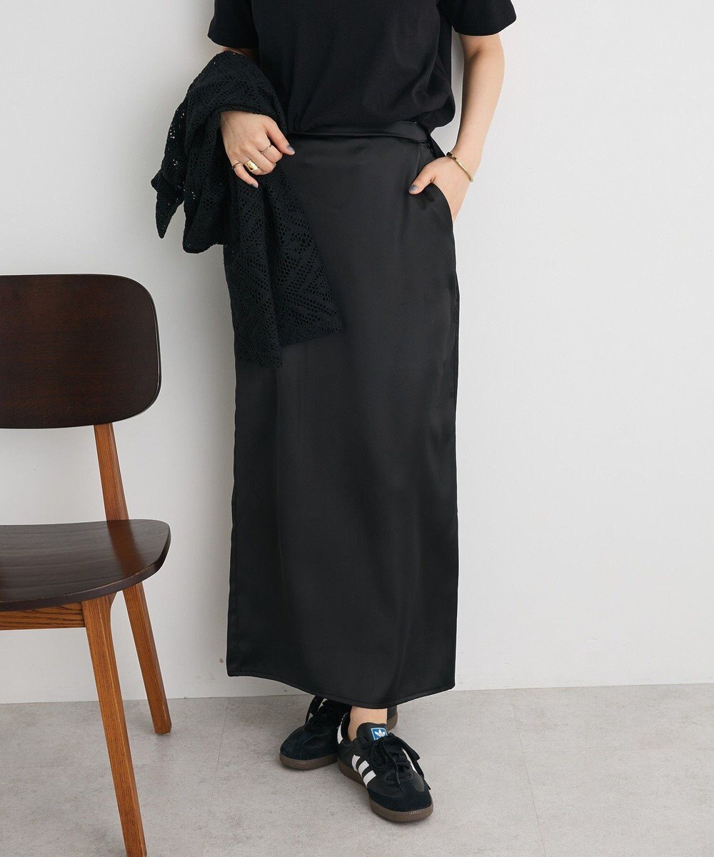 CRAFT STANDARD BOUTIQUE ゴムサテンスカート 