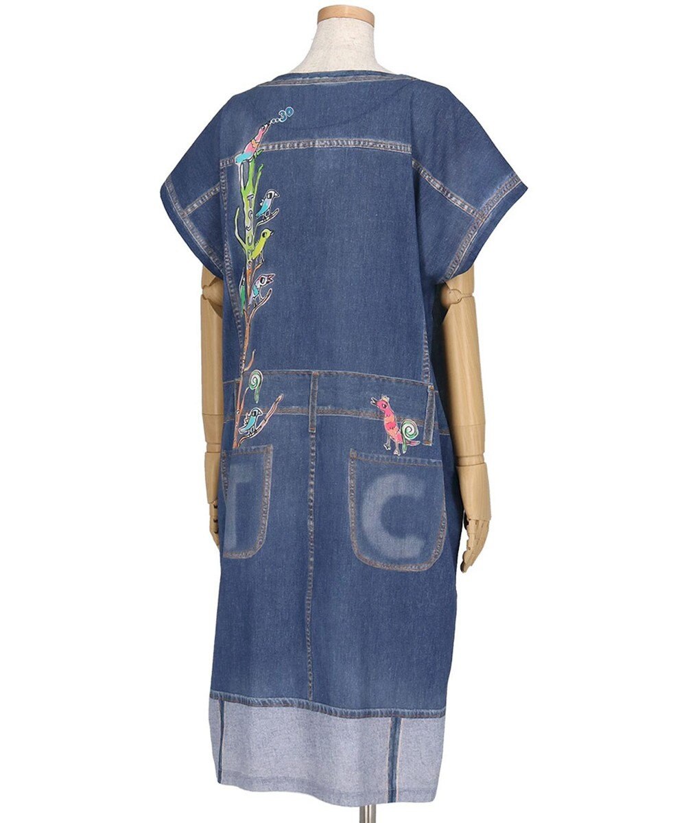 tsumori chisato SLEEP ツモリチサト ワンピース 綿100%(本体) 楊柳素材 3分袖 半袖 ロング丈 レディース UNT115 /ワコール 