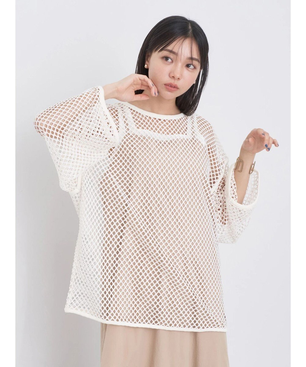 earth music&ecology メッシュチュニック 