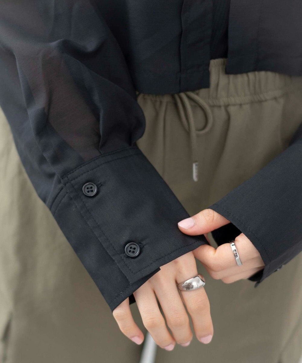 WEGO 【シワになりにくい】シアーショートシャツ 