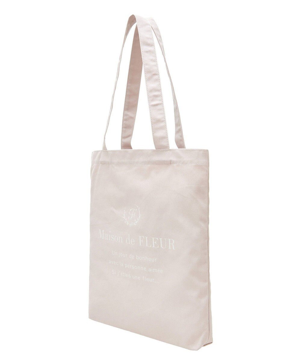 Maison de FLEUR EC限定ブランドロゴプリントキャンバストート 