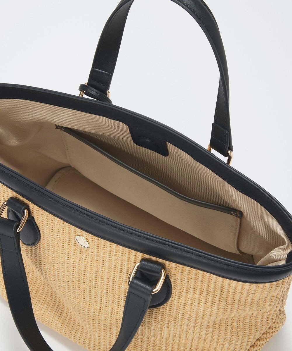 TOPKAPI 【Breath TOPKAPI】サングラスホルダー付き レザーコンビ カゴバッグ M 