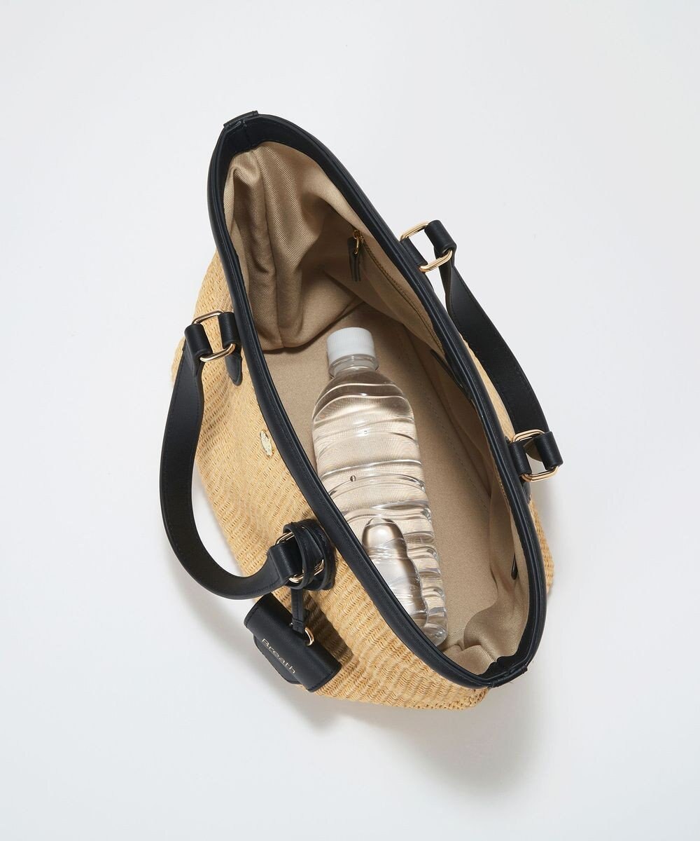 TOPKAPI 【Breath TOPKAPI】サングラスホルダー付き レザーコンビ カゴバッグ M 