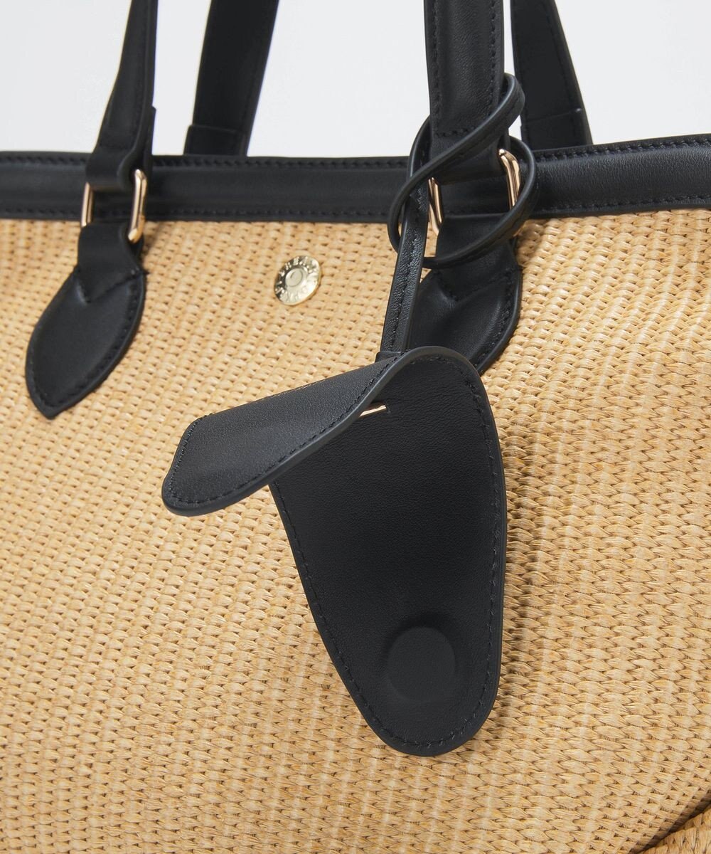 TOPKAPI 【Breath TOPKAPI】サングラスホルダー付き レザーコンビ カゴバッグ M 