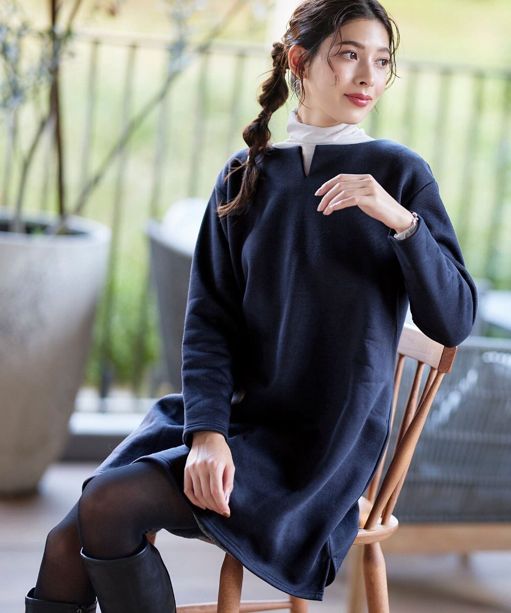 Tiaclasse 【洗える】裏起毛チュニック 