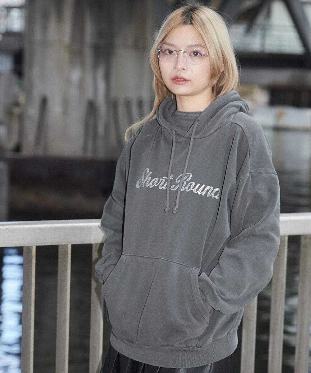 WEGO 【ユニセックス着用ITEM】ピグメントラメグラフィックプルパーカー 