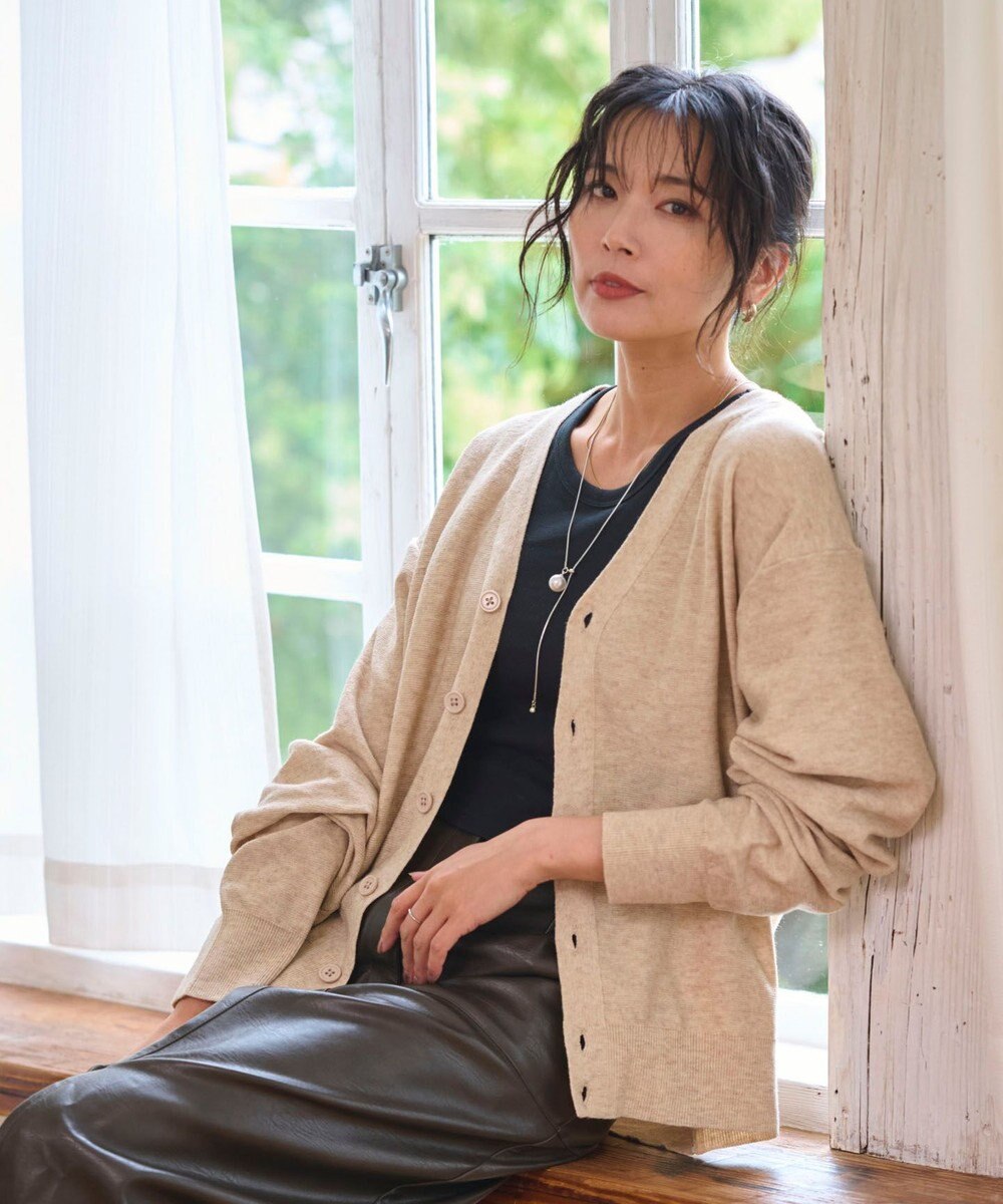 WEGO 【WEB限定/2025年秋冬新作//洗濯可/MLサイズ展開/ユニセックス着用ITEM】ドロップショルダーカーディガン 