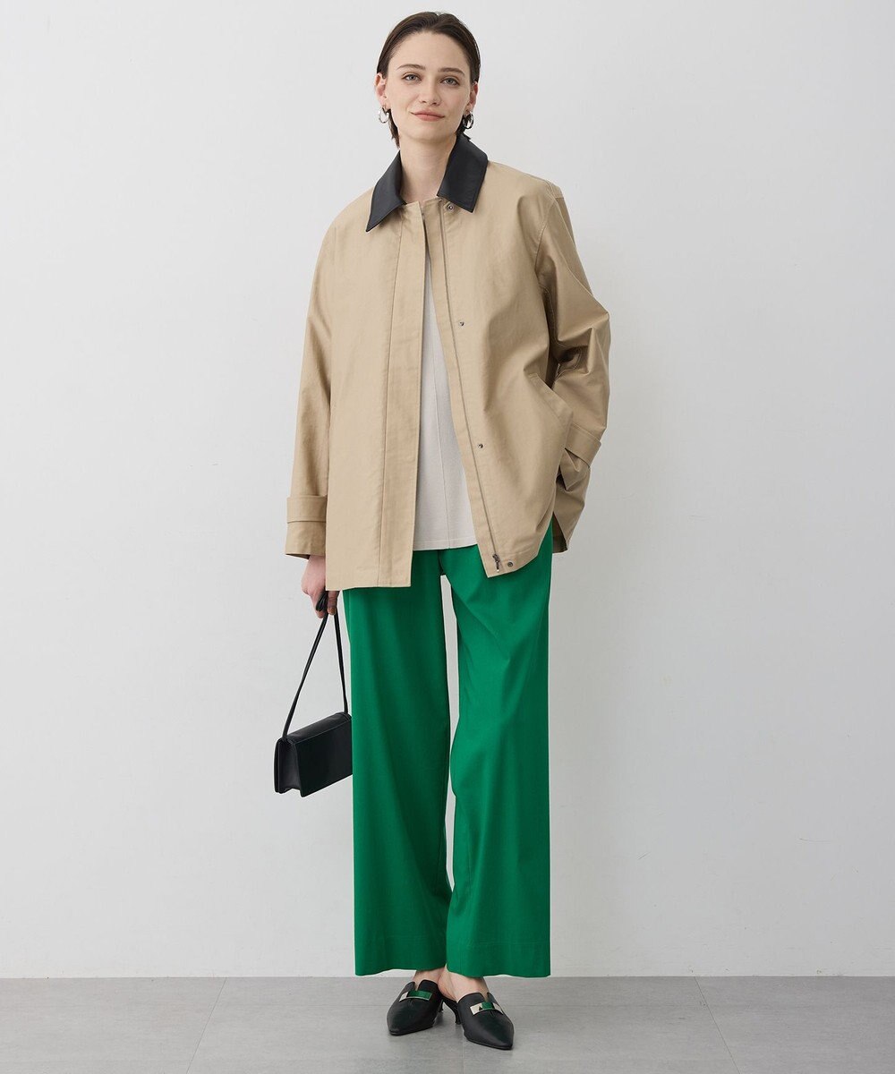 ICB L 【配色襟取り外し可能】ライトモールスキン キルトライナー付きバーンジャケット 