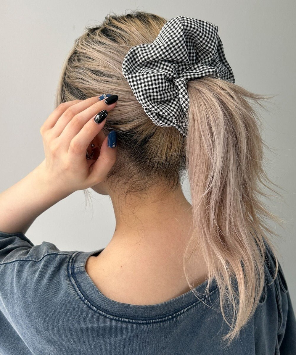 WEGO Lギンガムチェックシュシュ 