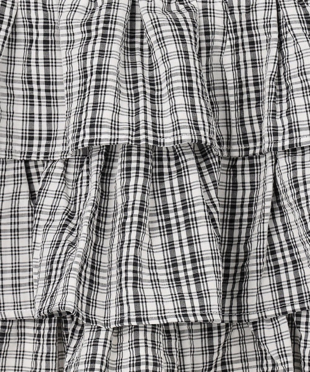 ANY KIDS 【洗濯機可能】ティアード チェックスカパン 