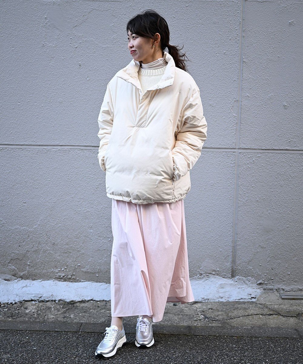 KWD 【日本製/高品質ダウン】DOWN PULLOVER グリーンダウン ダウンプルオーバー 