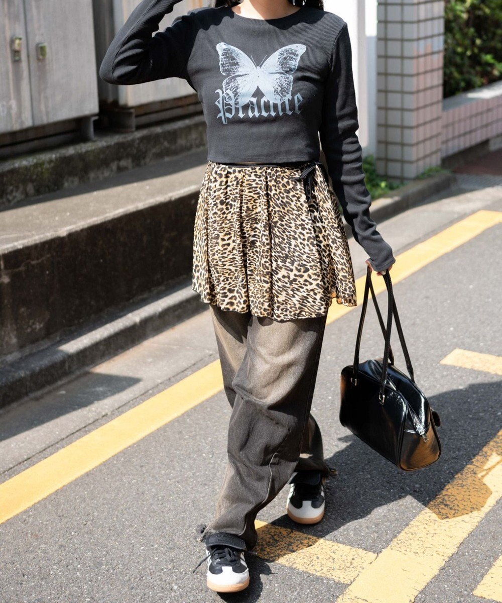 WEGO バタフライプリントロンT 