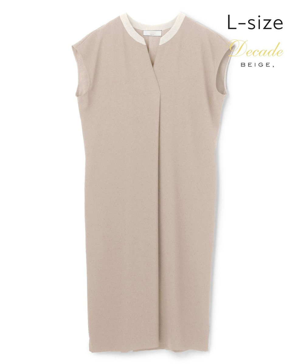 BEIGE， 【Lsize・セットアップ対応】CINDY / 配色ネック フレンチドレス 