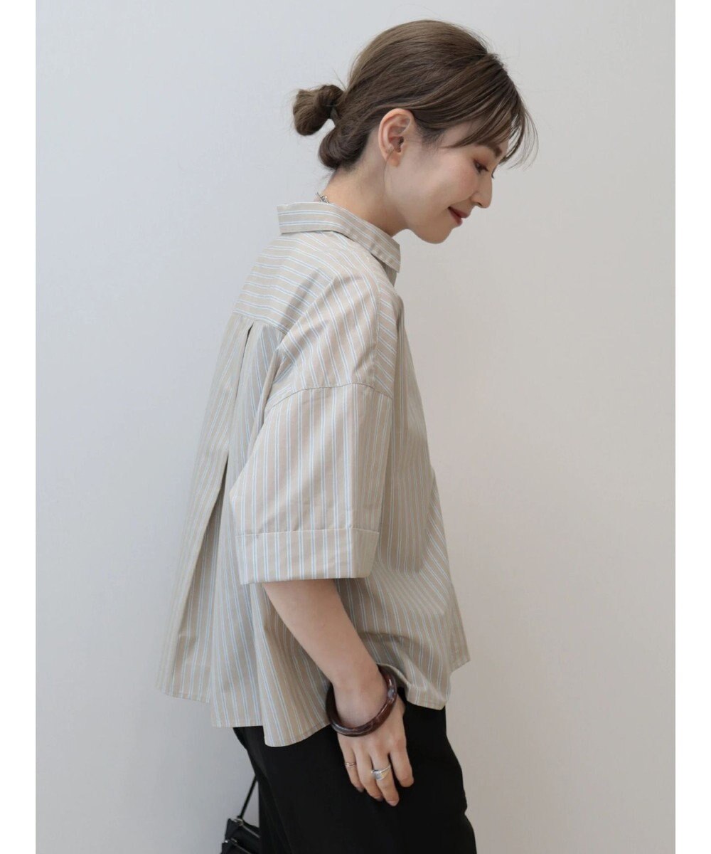 AMERICAN HOLIC イージーケア５分袖バックタックシャツ 