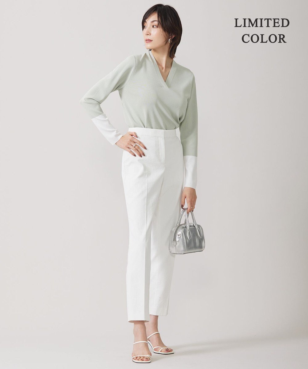 ICB 【WEB限定カラーあり・洗える】 シンセティックフルニードル Vネックプルオーバー 