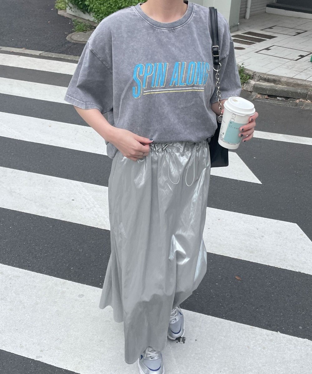 WEGO 【綿100%】ヴィンテージウォッシュグラフィックTシャツ 