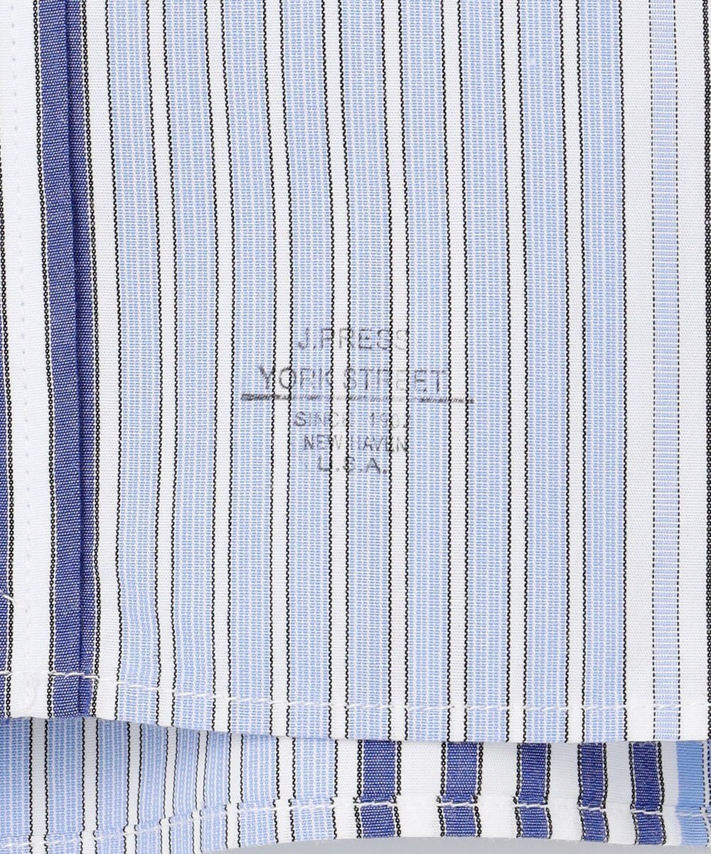 J.PRESS YORK STREET 【UNISEX】マルチストライプバンドカラー シャツ 