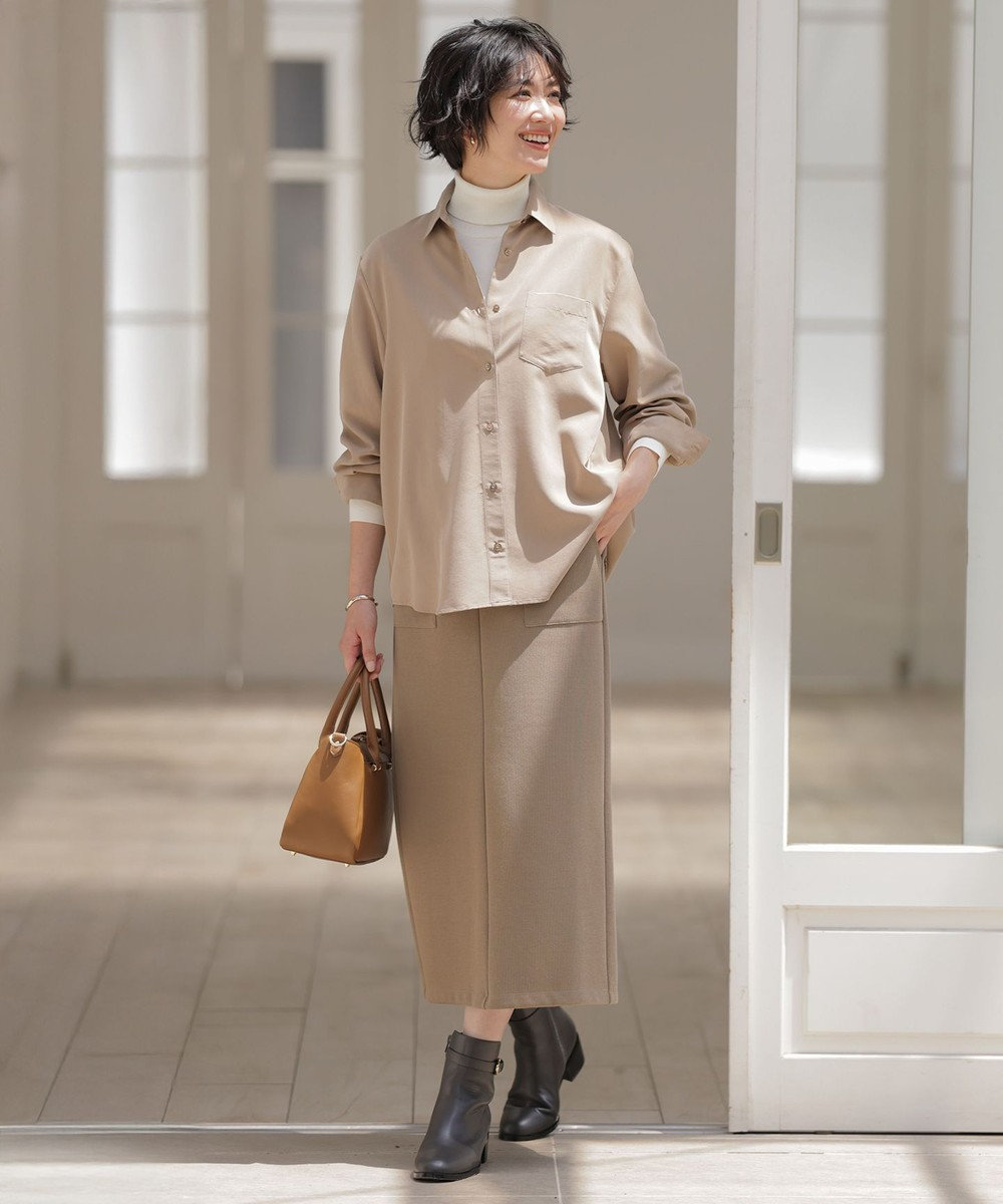 J.PRESS LADIES 【WEB限定】リブダンボール スカート 