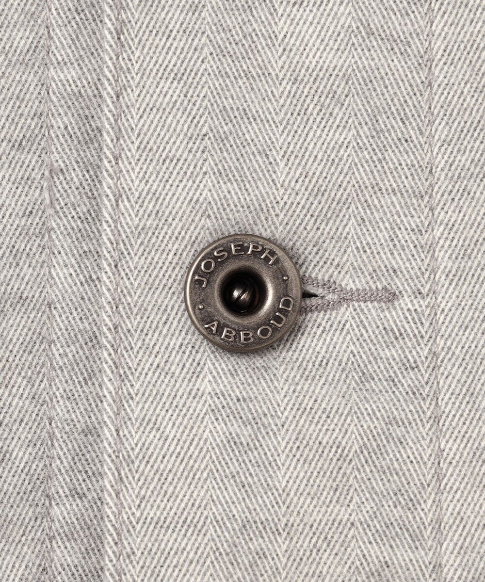 JOSEPH ABBOUD 【イタリア素材/ストレッチ】ヘリンボンモールスキンワーク ジャケット 