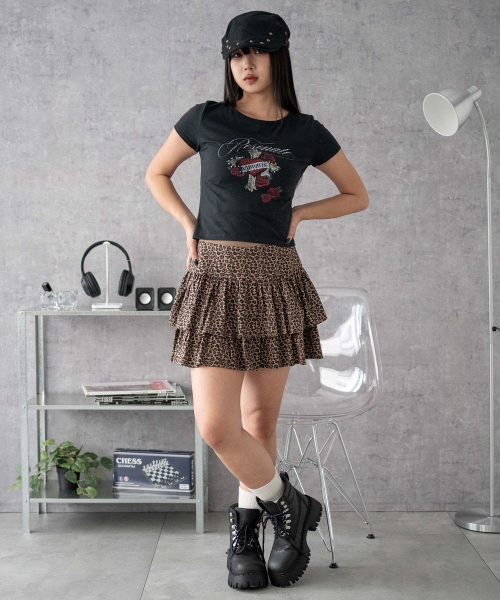 WEGO 【ウエストゴム】カットフリルスカパン 