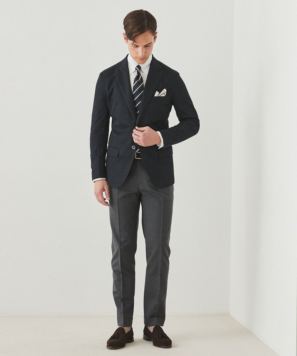 GOTAIRIKU ロングセラー【洗える/折り目加工/シワになりにくい/ウエストアジャスター】ウォッシャブル サマーウール100％パンツ_定番色(1タック)25年モデル 