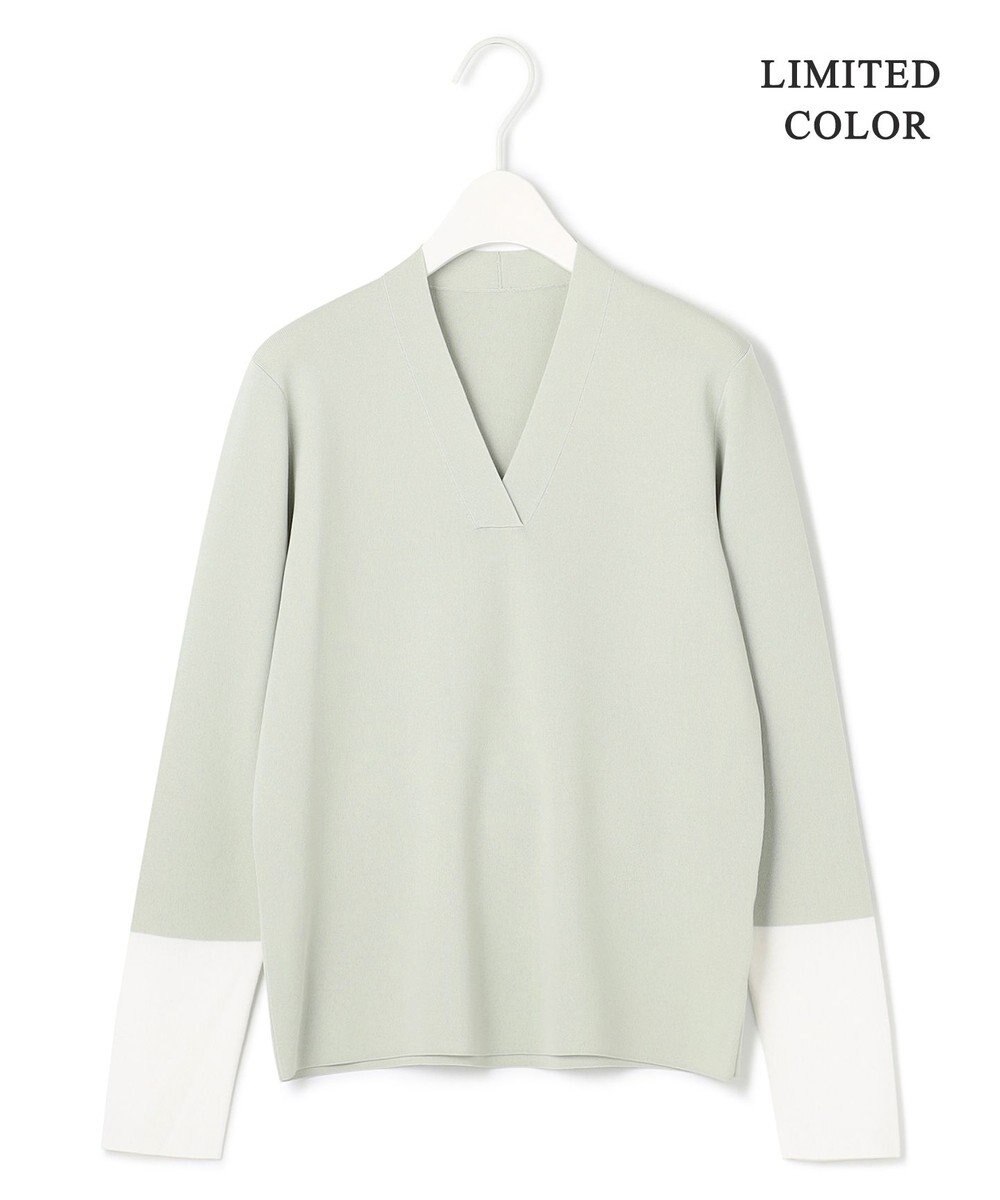 ICB 【WEB限定カラーあり・洗える】 シンセティックフルニードル Vネックプルオーバー 