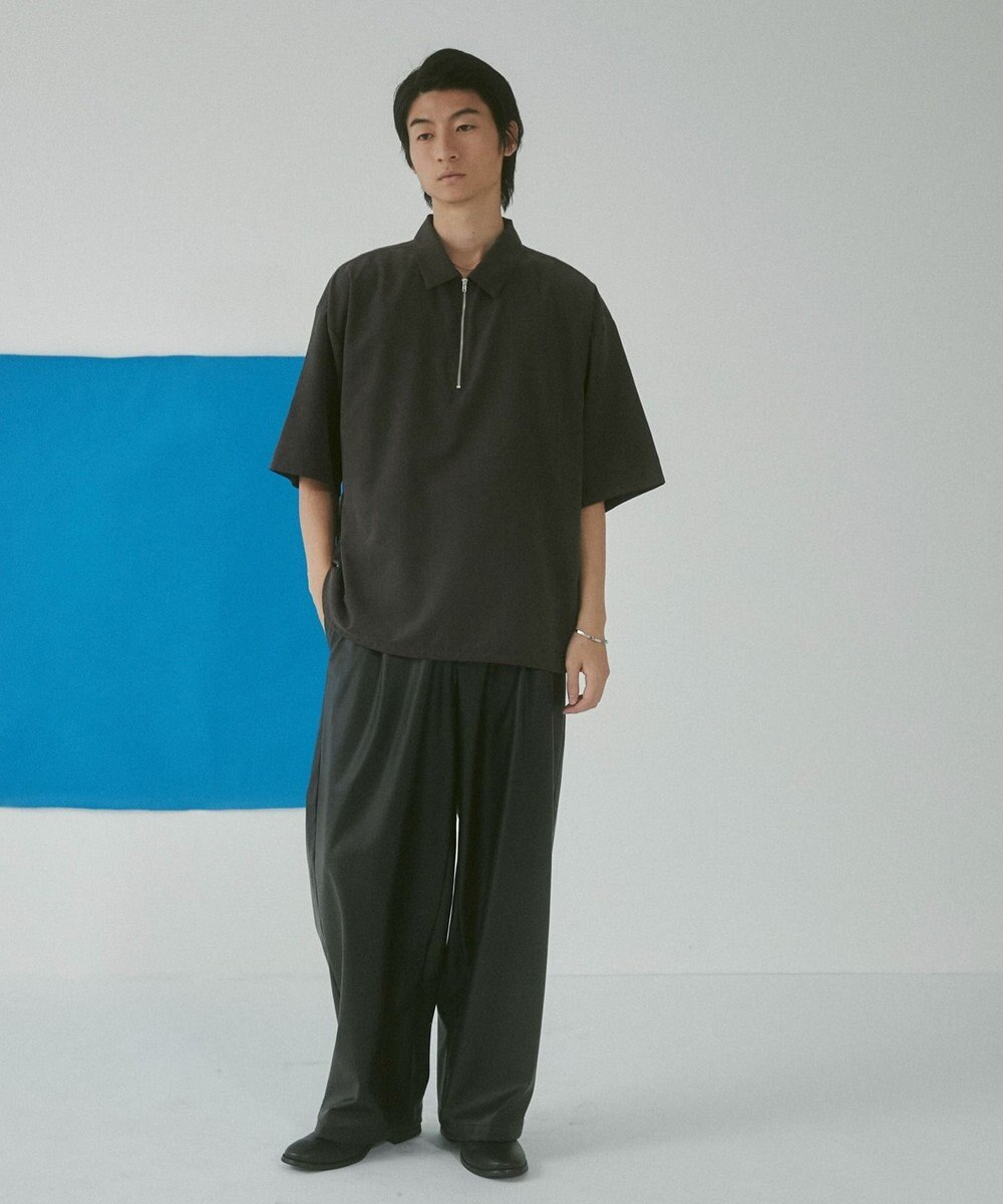 WEGO 【LUCY】アイススウェードハーフジップシャツ（S） 