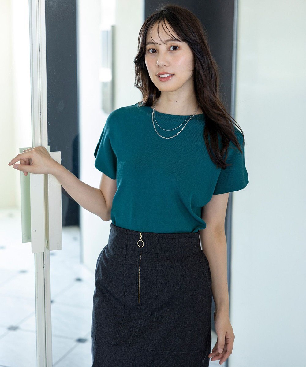 ANY SIS S 【接触冷感・UVカット・洗える】ビューティクール フレンチ ニットＴ 