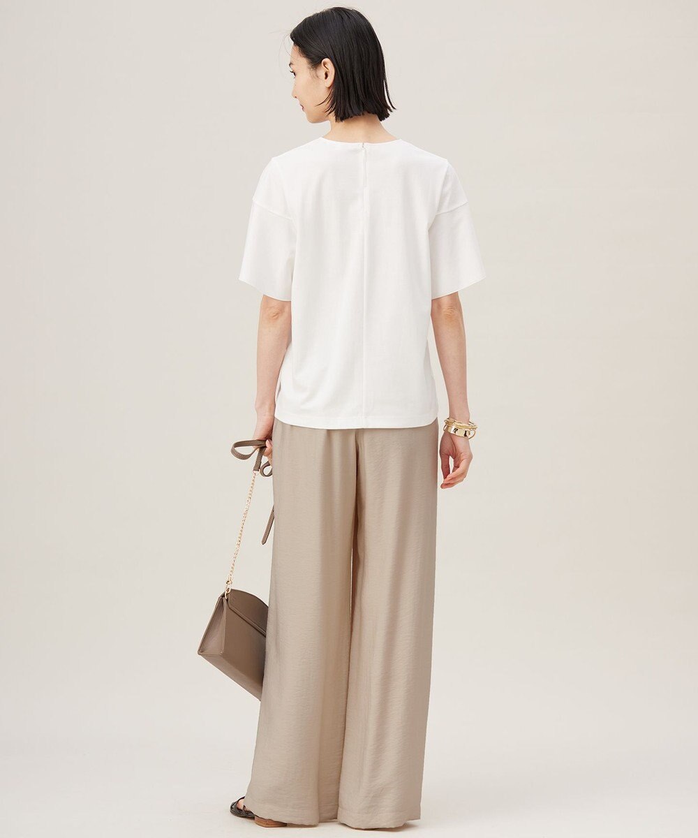 自由区 S 【接触冷感・UVカット・吸水速乾・抗菌防臭・洗える】ハイツイストポンチフレアディティール カットソー 