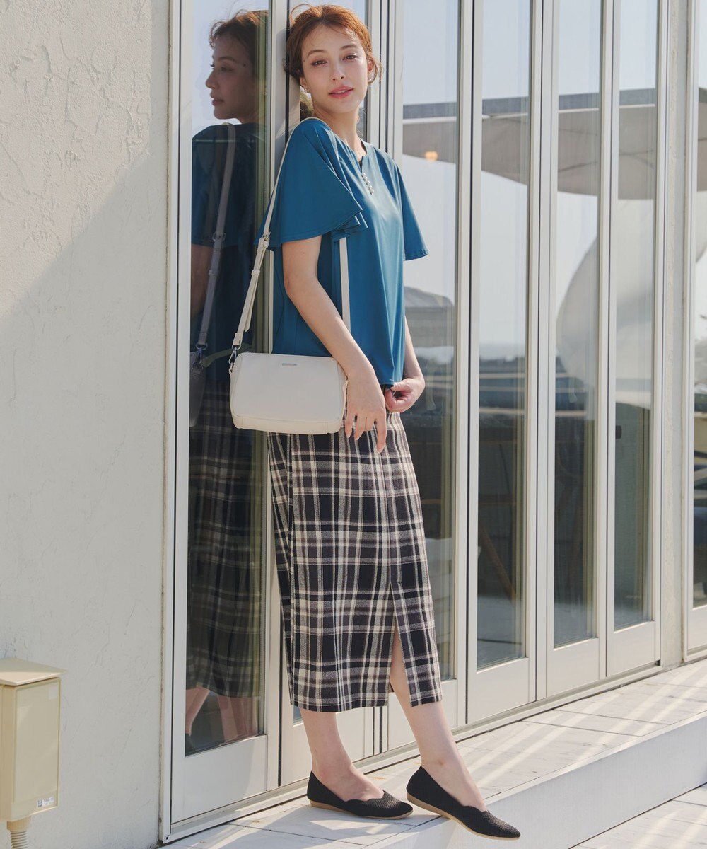 Tiaclasse 【洗える】カラミチェックスカート 