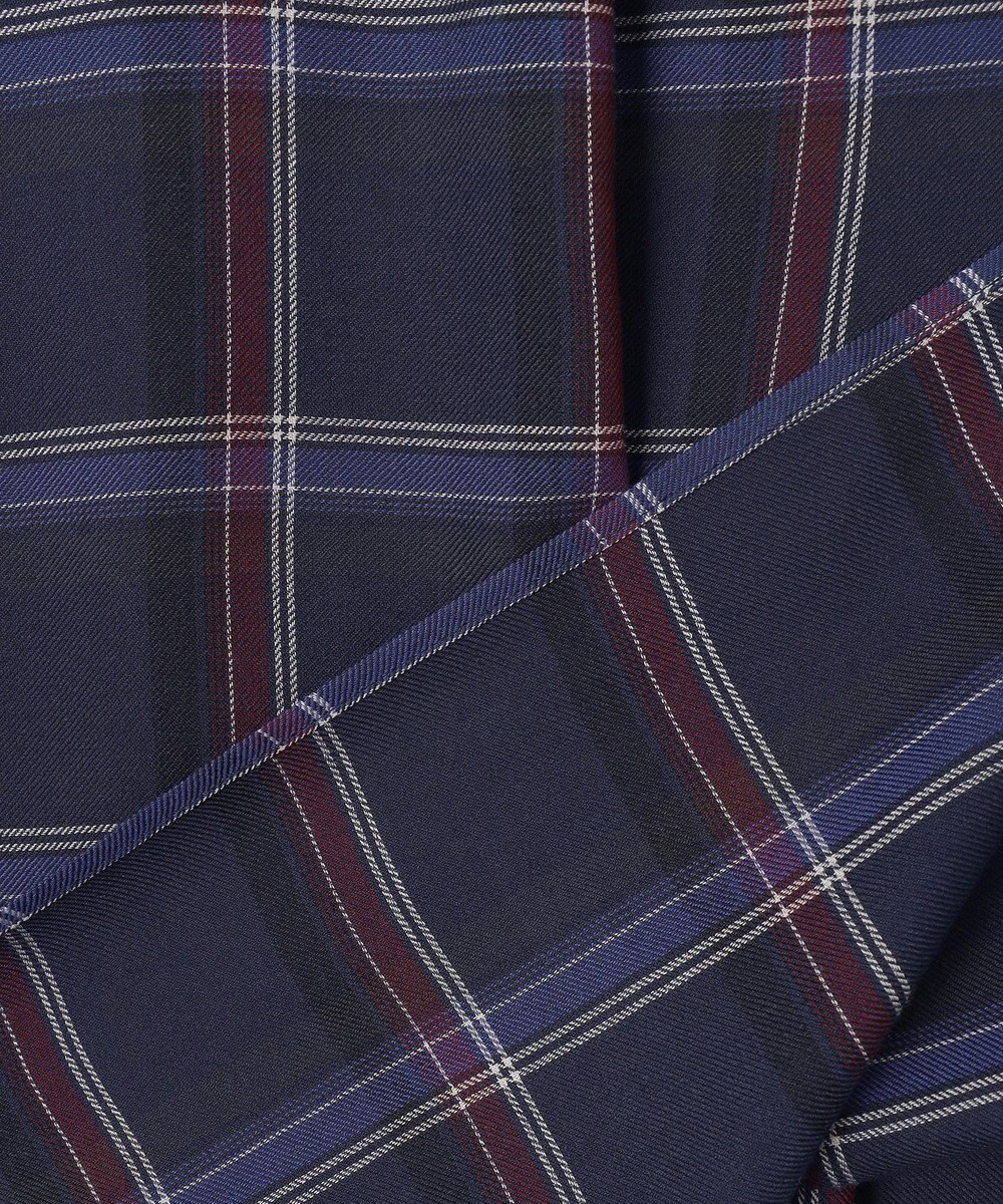 J.PRESS LADIES 【洗える】ハイツイストチェック ボートネック ブラウス 