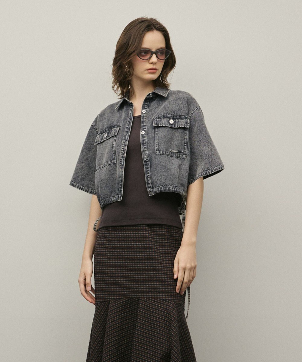 GRACE CONTINENTAL ハーフスリーブデニムシャツ 