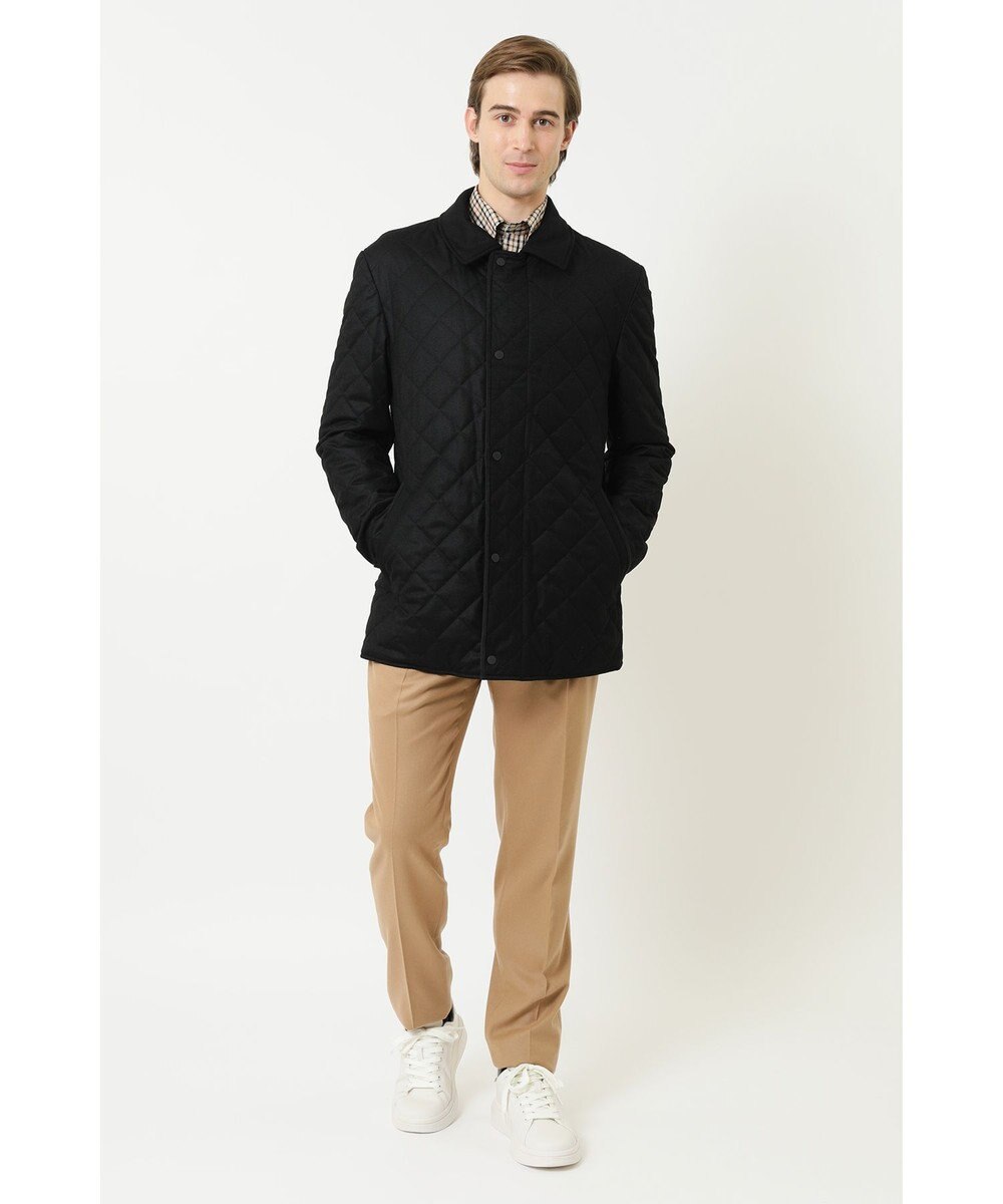 DAKS ウールフラノステンカラージャケット 