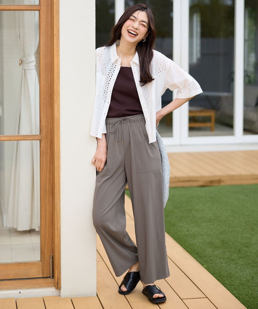 ANY L エンブロイダリーシャツ 