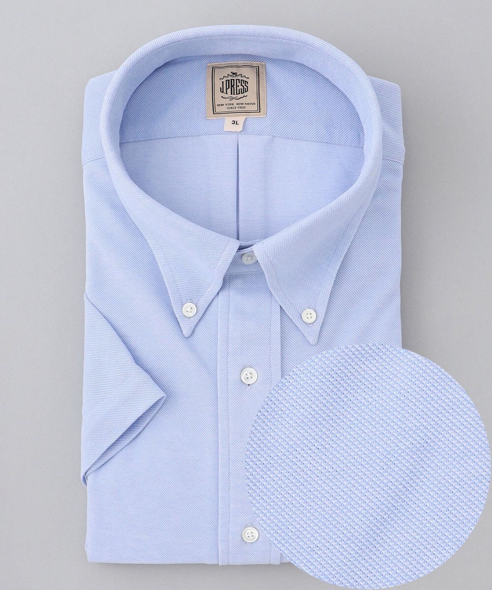 J.PRESS MEN 【KING SIZE】【J.PRESS OXFORD JERSEY】カノコインレイ パッチポケットシャツ / B.D. 