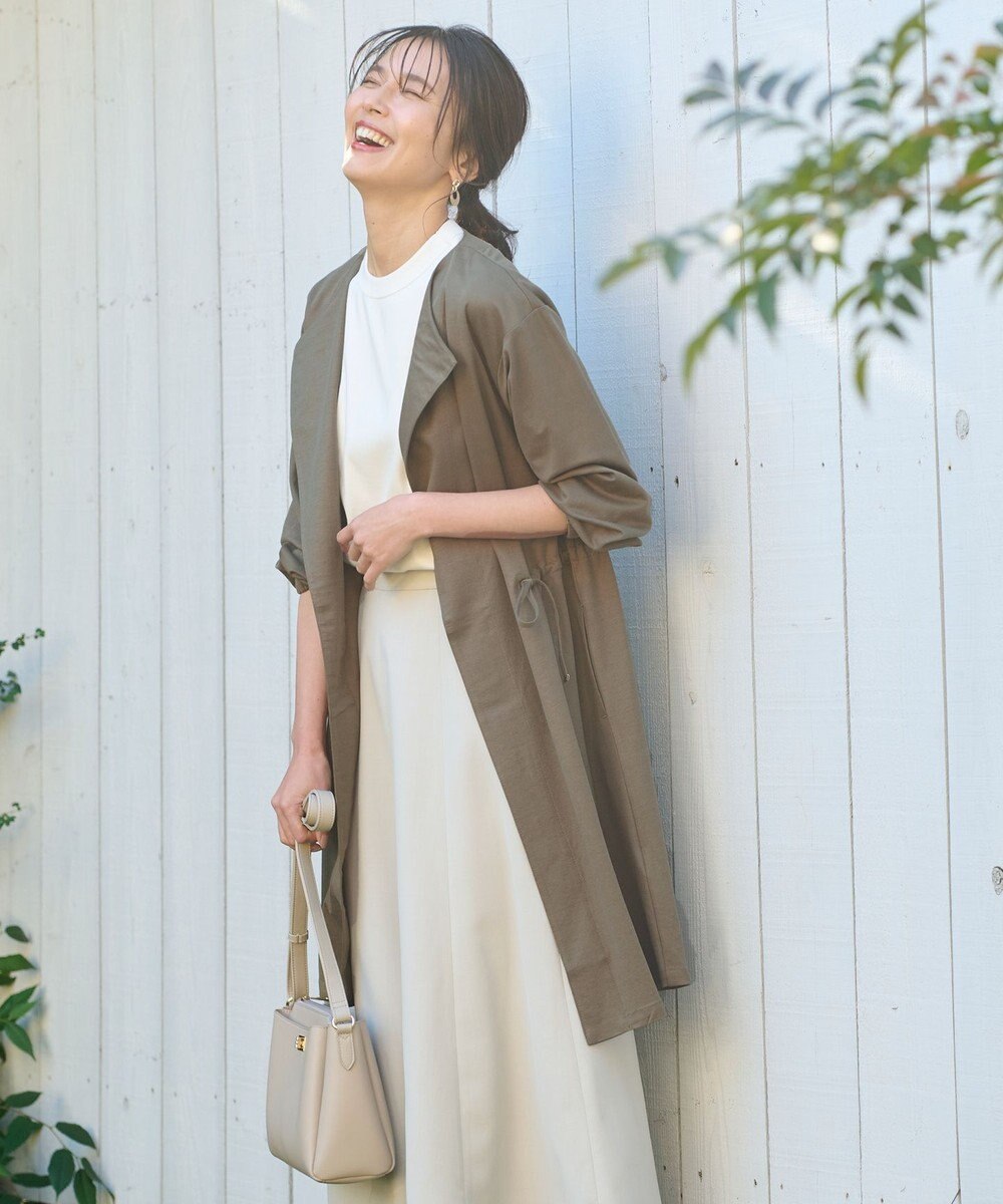 ANY 【UVケア・接触冷感・洗濯機可】ドロストピケ カーディガン 