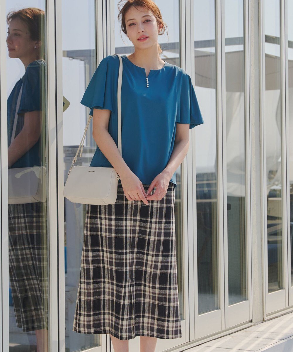 Tiaclasse 【洗える】カラミチェックスカート 