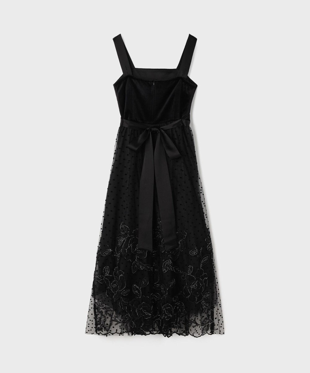 GRACE CONTINENTAL ドットフラワーembドレス 