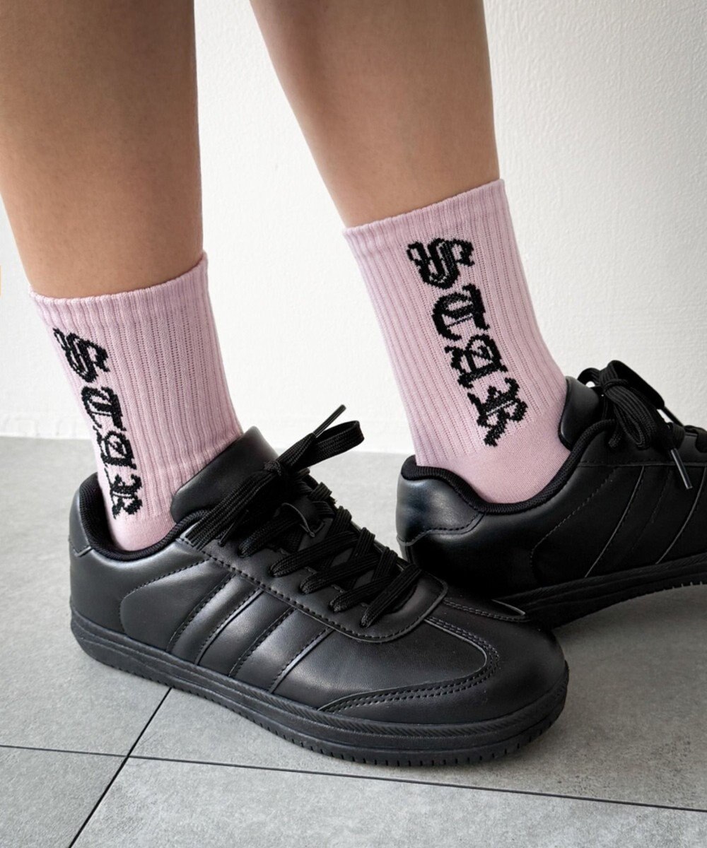 WEGO オールドイングリッシュロゴリブソックス 